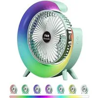FELIXLEO Akku-Standventilator Akku-Standventilator USB-C aufladbarer leiser Tischventilator