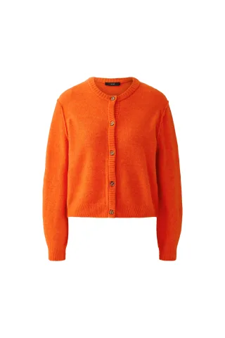 Oui - ILAYA Strickjacke orangeade - Gr. - 38