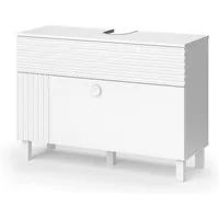 Vicco Waschbeckenunterschrank Sola, Weiß, 100.2 x 72.4 cm mit 2 Schubladen (1-St)