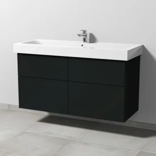 Sanipa 3way Waschtischunterbau zu Geberit iCon Waschtisch mit 4 Auszügen, Vulkan-Matt SP6551V