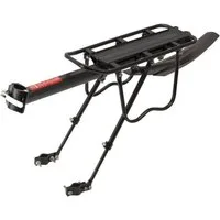 MidGard Fahrrad-Gepäckträger Träger für Sattelstütze aus Aluminium inkl Reflektor & Schutzblech