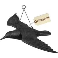 GarPet Vogel-Schreck Taubenabwehr Vogelabwehr Schwarzer Rabe fliegend Taubenschreck Balkon