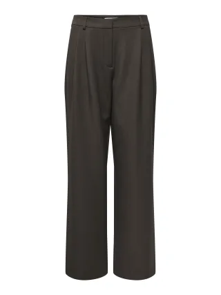 ONLY - ONLHATTIE HW PLEAT STR PANT TLR NOOS Chocolate Torte - Gr. - 32