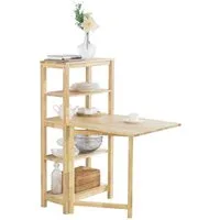 SoBuy Esstisch FWT70, Esszimmertisch aus Kautschukholz Klapptisch Küchentisch Holztisch