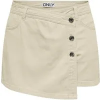 ONLY Hosenrock ONLLESLY REG COL SKORT PNT Baumwolle, Regular Waist