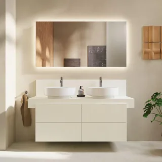 Duravit Balcoon Waschtisch-Unterschrank BA50170JDID0000 wandhängend, 120 x 57 x 53,4 cm, Elfenbein strukturiert, 4 Schubkästen