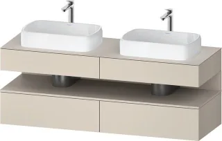 Duravit Qatego Konsolenwaschtischunterbau wandhängend Taupe Supermatt 1600x550x600 mm - QA4779091830 QA4779091830000