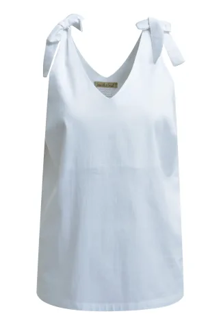 Smith&Soul - Top with Knot white - Gr. - M
