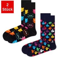 Happy Socks Freizeitsocken 2er Pack Baumwoll Socken mit Motiv Classic, Geschenk, Geburtstag