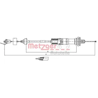 Metzger Kupplungsseil Peugeot 206 206+ 11.3059