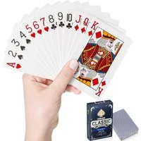 CLTYQ Spiel Plastik Spielkarten Wasserfestes Kartenspiel 100% Wasserdichter, Spielkarten für Camping , Luxus-Design Mit Klassischer Karte1Deck, Blau