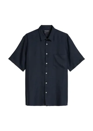Marc OPolo Casual - Kurzarm-Hemd regular Dark Navy - Gr. - 3XL