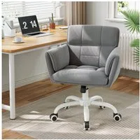 Klyvvo Drehstuhl Schreibtischstuhl, Schminktisch Stuhl mit Samtbezug, (1 St), Ideal für Homeoffice, Büro, Schlafzimmer, Jugendzimmer
