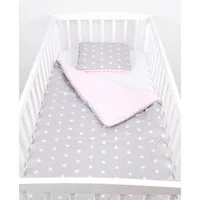 Babydecke BABYLUX Babydecke Krabbeldecke MINKY Kuscheldecke 75x100 cm+KISSEN, BabyLux, 4K. Rosa + Sterne