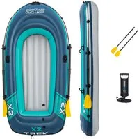 Bestway Schlauchboot Hydro Force® Trek™ X3, (Set, 1-St., Inkl. Ruder, Handpumpe), 294 x 137 x 39 cm