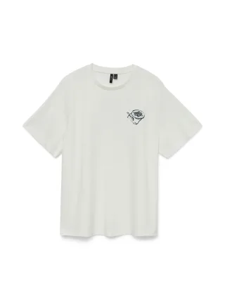 VERO MODA - VMVERA CATY SS TOP BOX JRS Snow White - Gr. - XL