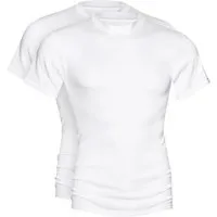 Mey Unterziehshirt Noblesse (2er-Pack) ohne Seitennähte, Feinripp, Rundhalsausschnitt, Kurzarm, atmungsaktiv