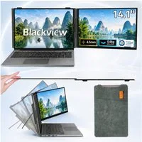 blackview Laptop Bildschirm Erweiterung 2026, Ultra-dünne, Portabler Monitor für Notebook (FHD, IPS, 13,3-17,3 Zoll & Windows/Mac/Android/Chrome-Kompatibilität)