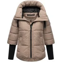 Navahoo Steppjacke Lotusherz XIV Warme gesteppte Winterjacke mit Rippstrickärmeln