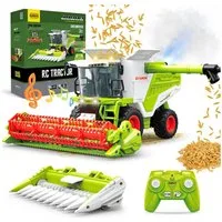 Esun RC-Traktor Ferngesteuerter Mähdrescher, Mähdrescher Spielzeug ab 3 4 5 6 Jahre, (Set, Komplettset), Ferngesteuerter Traktor mit Sprühen, Licht und Ton