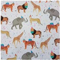 Star Geschenkpapier, Geschenkpapier Tiere Afrika / Party 70cm x 2m, Rolle