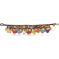Made by Nami Perlenarmband Boho Damen mit Türkisen Perlen und weißen Steinen Hippie Accessoires, Geschenke für Frauen 16 + 4 cm Länge