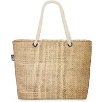 VOID Strandtasche (1-tlg), Leinen Optik Druck Hanf-Optik Canvas-Druck