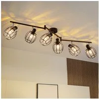 ZMH Deckenstrahler E14 Retro Deckenleuchte mit Kristall-Lampenschirm, 350° schwenkbar, Einfache Installation, ohne Leuchtmittel, Deckenlampe für Wohnzimmer Schlafzimmer Flur
