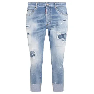Dsquared2 Sailor Jean Destroyed Reinforced Denim Blue Jeans