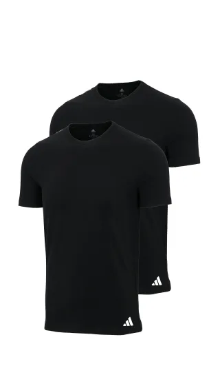 Adidas Sportswear Underwear - 2PK Crew Neck Shirt black - Gr. - S