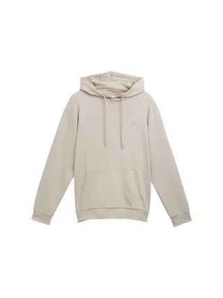 Denim Tom Tailor - Relaxed Hoodie mit Logo-Print light dove grey - Gr. - S