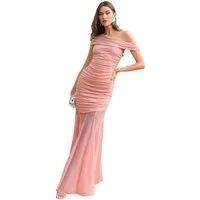 LIPSY One-Shoulder-Kleid Lipsy asymmetrisches Brautjungern-Maxikleid (1-tlg)