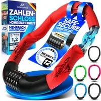 Nextcover Kettenschloss Fahrradschloss mit Zahlencode - Sicherheitsverschluss