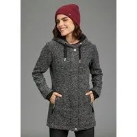 KangaROOS Strickfleecejacke mit 2-Wege-Reißverschluss und Druckknöpfen, hüftbedeckend