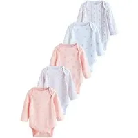 Next Langarmbody Langärmelige Baby-Bodysuits, 5er-Pack (5-tlg)