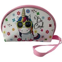 soma Aufbewahrungstasche Portemonnaie Make-up Tasche 15cm Schminktasche Einhorn rosa weiß (1-tlg), Kulturbeutel Etui Einhorn Tasche unicorn Federmäppchen für Mädchen