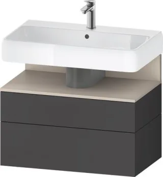 Duravit Qatego Waschtischunterbau wandhängend Graphit Matt 790x470x590 mm - QA4394091490000 QA4394091490000