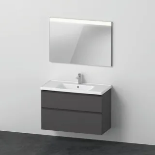 Duravit D-Neo Möbelwaschtisch mit Waschtischunterbau und Spiegel 1000x480x2000 mm - DE011404949 DE011404949
