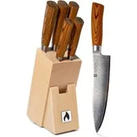 LIVINA HOME Damastmesser Profi Chefmesser mit scharfer 20 cm Klinge aus 67 Lagen, Damaststahl, Damast Messer Japanischer Art, Geschenkbox, Oster Deal Sale!