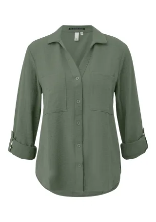 qs - Bluse olive - Gr. - 42