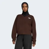 adidas Originals Sweatshirt ESSENTIALS, GESTRICKT, V-AUSSCHNITT, LANGÄRMELIG
