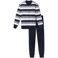 Schiesser Pyjama Dark Sapphire (2 tlg) schlafanzug schlafmode bequem