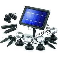 esotec LED Gartenleuchte Esotec LED Solarspot QUATTRO POWER, 4er Set, IP44