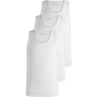 BOSS Unterhemd Tank Top 3P CO (Packung, 3-St) mit Rippbündchen