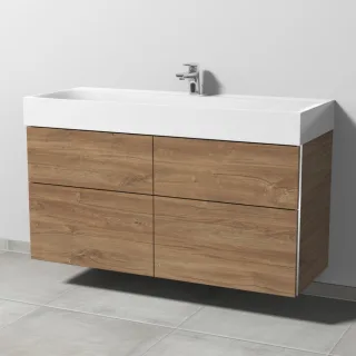 Sanipa 3way Waschtischunterbau zu Kaldewei Silenio Waschtisch mit 4 Auszügen, Eiche-Kansas BR45759
