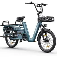 Onesport E-Bike Cityrad OT01 Cargo Damen u. Herren 250W, 48V, Geländereifen 20x2.6, Kettenschaltung, Heckmotor, 1296 Wh, elektrischen Bremshebel mit Scheibenbremesen, 20° Steigfähigkeit