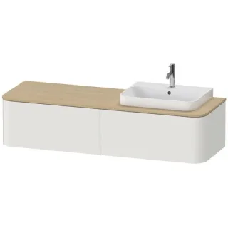 Duravit Happy D.2 Plus Konsolenwaschtischunterbau wandhängend Nordic Weiß Seidenmatt 1600x550x354 mm HP4944R39390010
