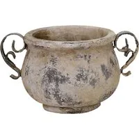 Exner GmbH Garten- & Wohnaccessoires Pflanzschale Pflanztopf Valo Keramik Shabby Stil – Blumentopf Vintage Ø 13 cm