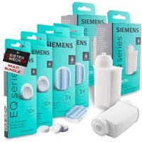 SIEMENS 2x Reinigungstabletten + 2x Entkalkungstabletten + 2x Wasserfilter Pflegeset (MEISTERZWECK4U, [- TZ80001 + TZ80002 + TZ70003 Reinigung, Entkalkung und Filter Pflegeset)