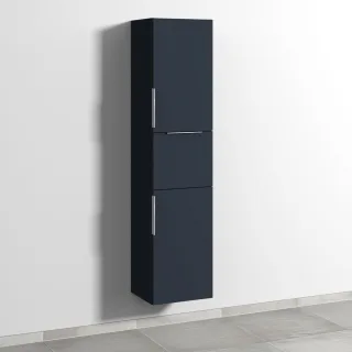 Sanipa 3way Hochschrank mit 2 Türen und 1 Auszug, Marine-Matt UP1051R